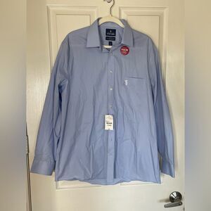 Stanford blue fitted dress shirt size 17 34-35